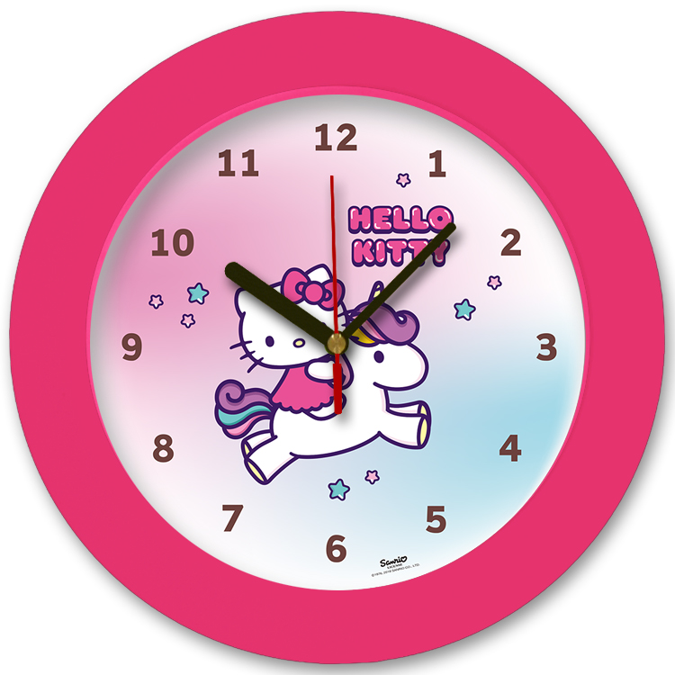 98105-HK unicorn2 שעון קיר מחוגים לילדים חד קרן