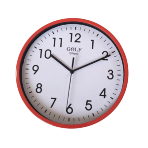 CLKSPL04RED שעון קיר קלאסי מבית גולף - צבע אדום נעים לקיר החדר