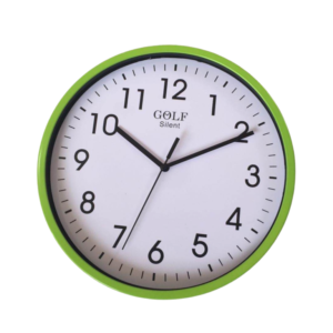 CLKSPL05GR שעון קיר קלאסי מבית גולף - צבע ירוק נעים לקיר החדר
