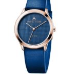 שעון יד מבית VECTOR, קולקציית 'כחולי השמיים' שילוב קלאסי של כחול וכסוף מודרני. דגם V9-012581 blue Высококлассные элегантные классические часы