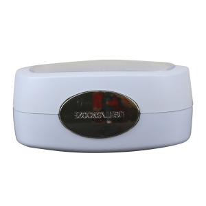 שעון מעורר אליפסי לבן, מסדרת גולף שקט 2000 עם תצוגה מוארת וברורה, דגם BB09007-WH