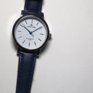 שעון יד עדין עם רצועות עור מבית וקטור דגם ימי 2021 V9-111513WHITE