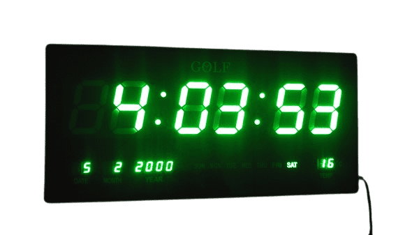 שעון קיר דיגיטלי דגם 4622 ירוק