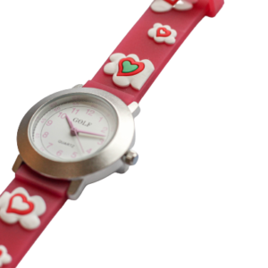 שעון יד אנלוגי ילדות דגם girl25 לבבות